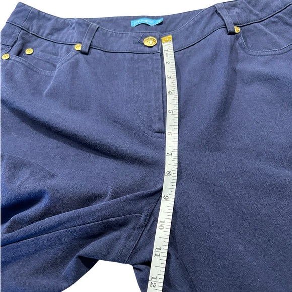 J. McLaughlin Navy Blue Trousers with Gold Accents - Picture 7 of 11